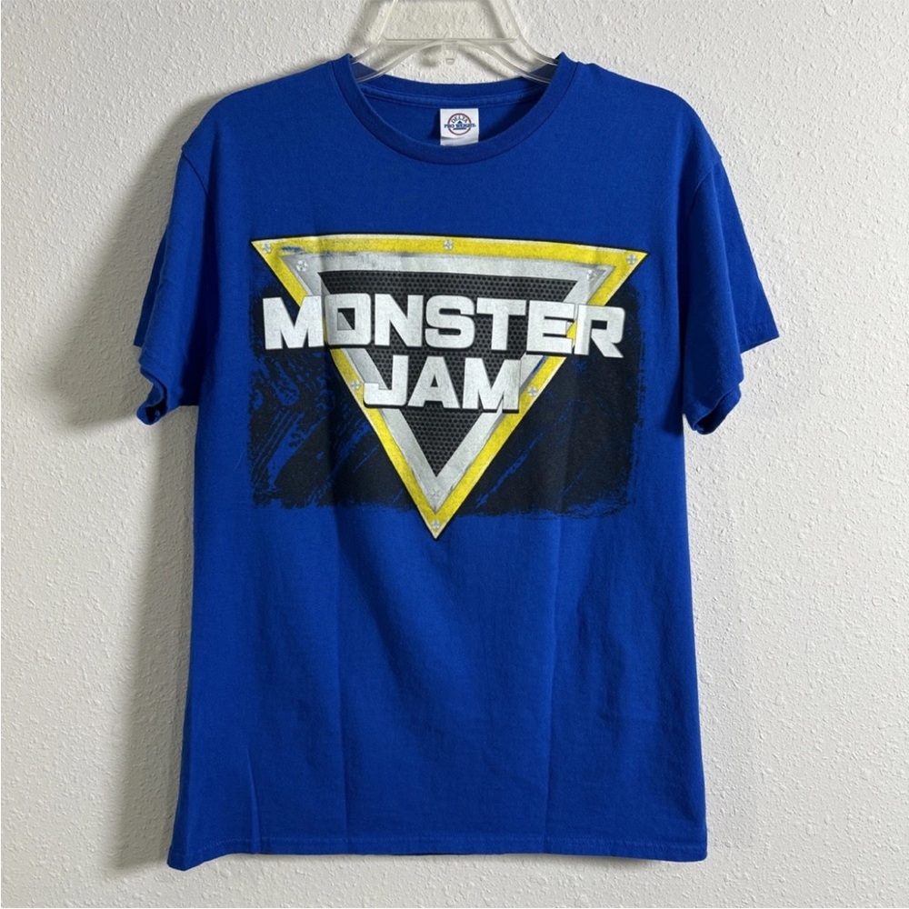 Y2K Monster Jam Tour Double Sided Blue T-Shirt Men’s Med Monster Trucks Cotton